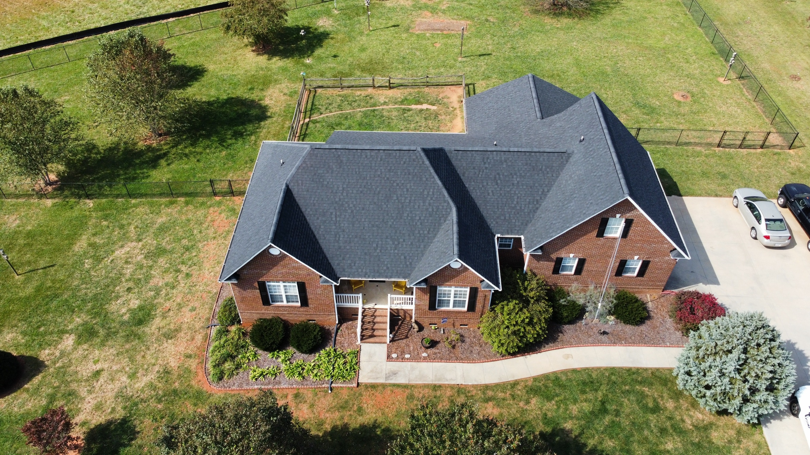 Large Brick Home Roof Replacement — Harrisburg, NC — A&W Roofing, Harrisburg, NC | Roof Replacement & Repair Contractor